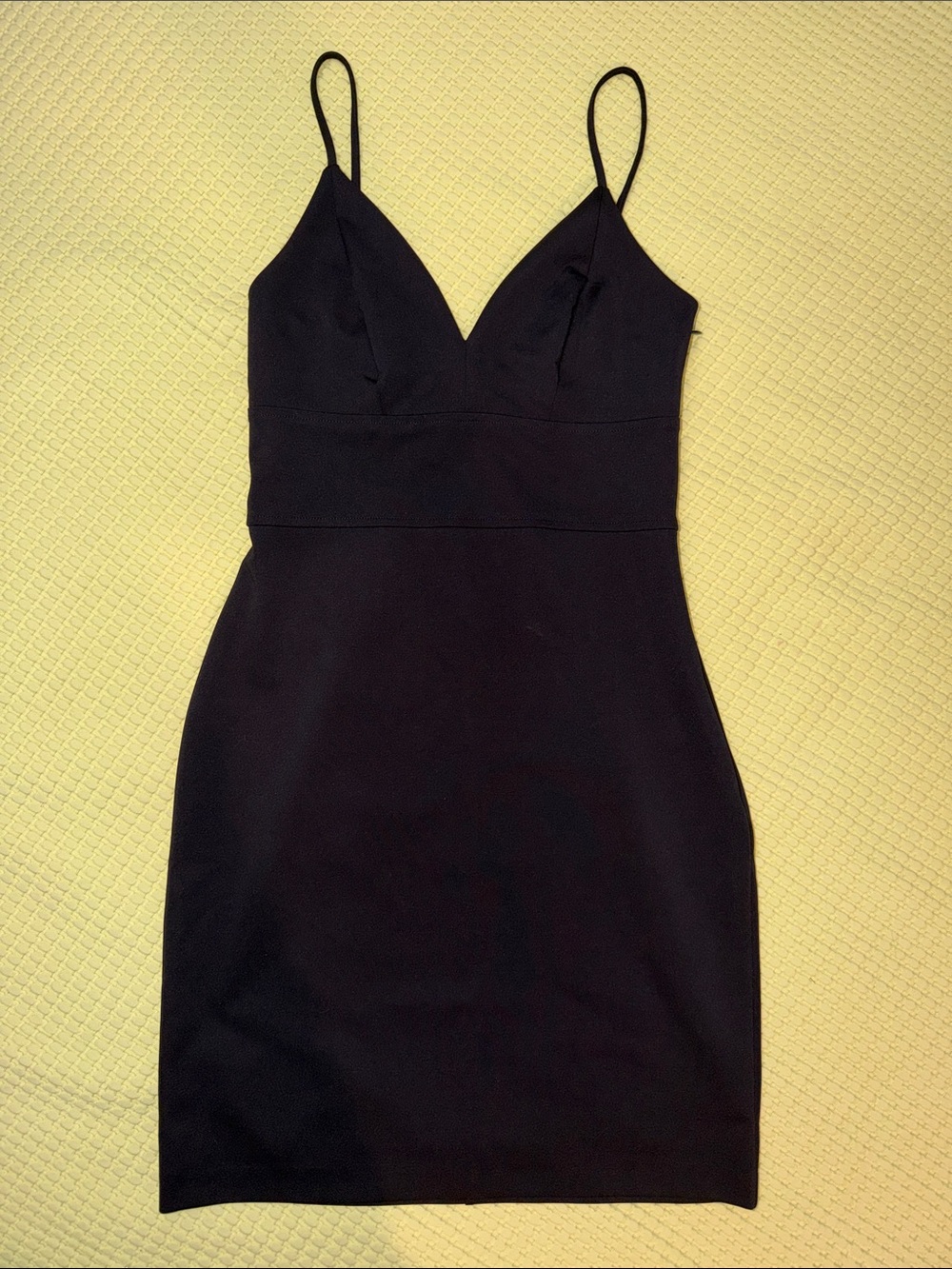 Express Black Spaghetti-Strap V-Neck Mini Dress
